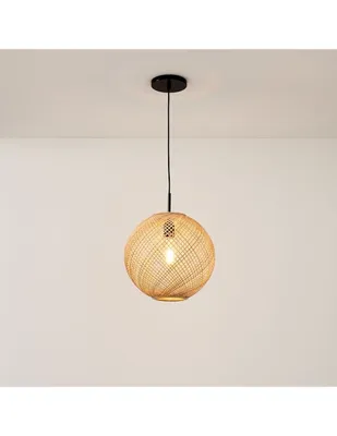 Lámpara colgante Woven Globe de tela