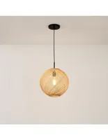 Lámpara colgante Woven Globe de tela