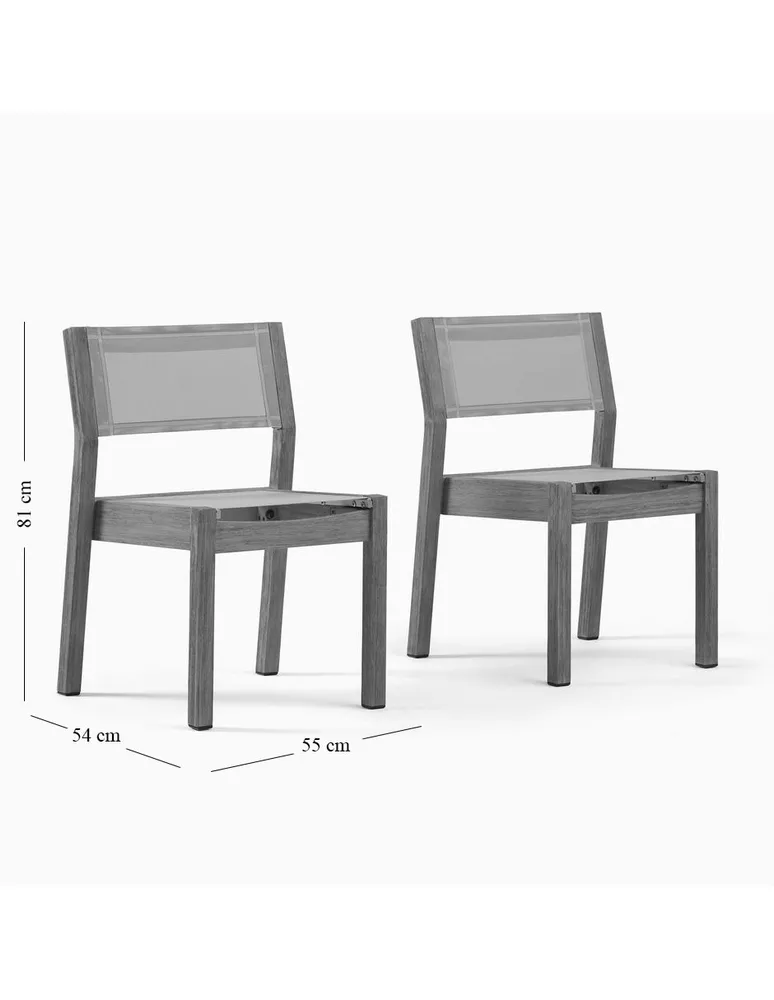 Set de 2 sillas Portside Outdoor madera