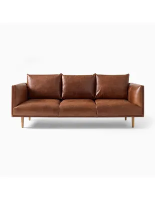Sofa Antonio Leather estilo contemporáneo de madera