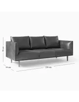 Sofa Antonio Leather estilo contemporáneo de madera