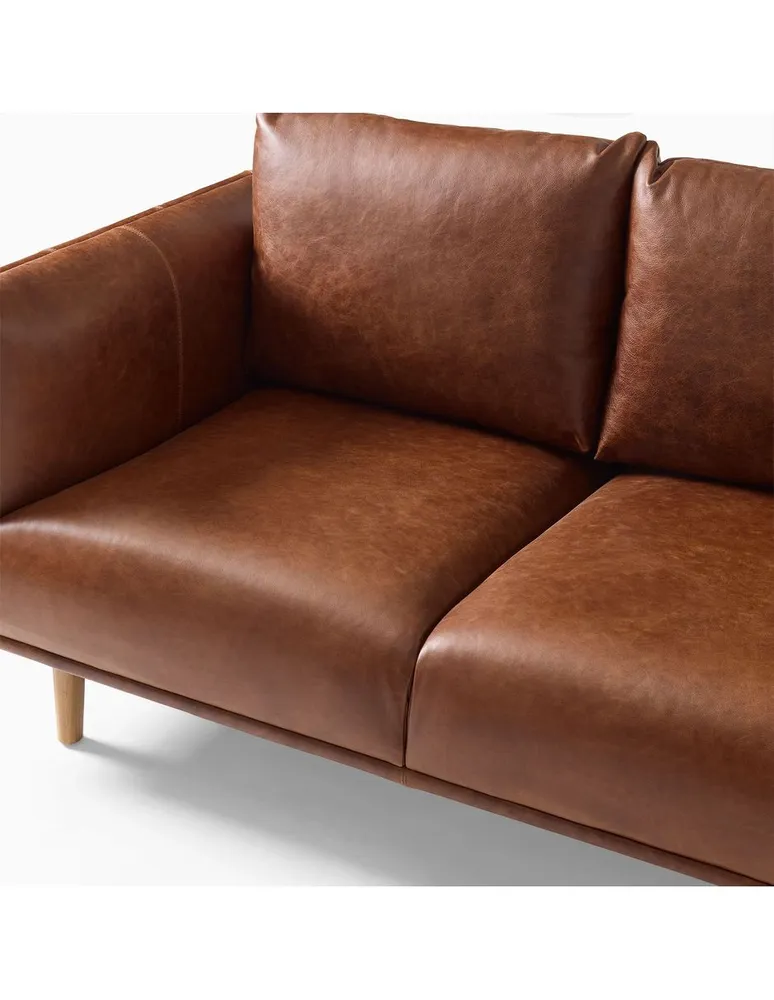 Sofa Antonio Leather estilo contemporáneo de madera