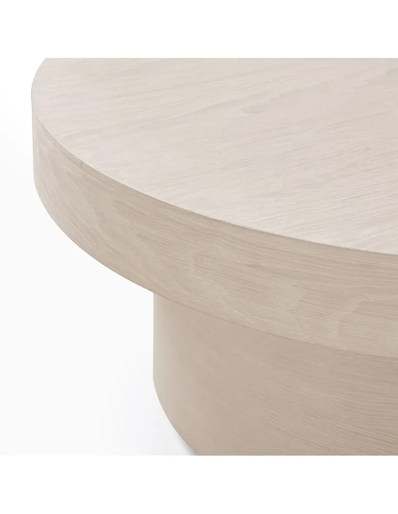 Mesa de centro Volume Round Pedestal de madera