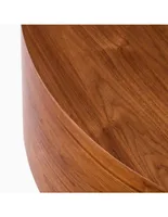 Mesa de centro Volume Round Drum de madera