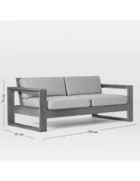 Sofá Portside Outdoor estilo contemporáneo de madera