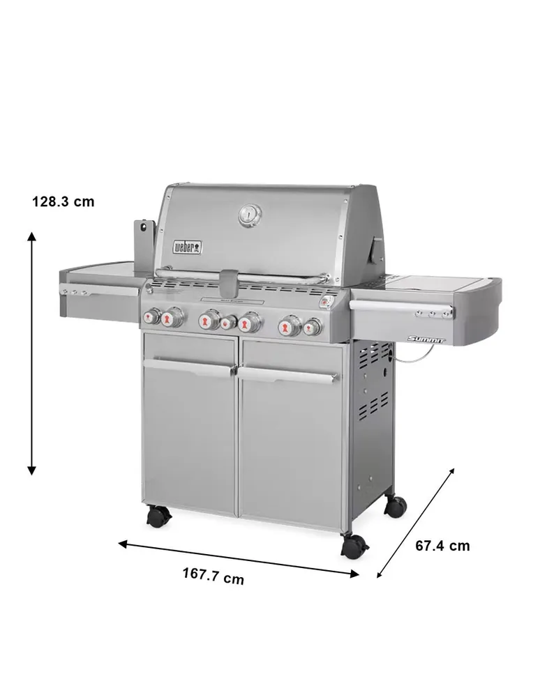 Asador de gas Weber Summit S-470 de acero inoxidable