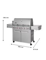 Asador de gas Weber Summit S-660 de acero inoxidable