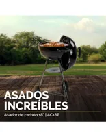 Asador de carbón Avera AC18P de acero inoxidable