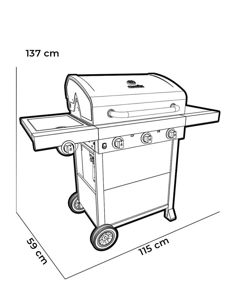 Asador de gas Char-Broil Performance TRU-Infrared de acero