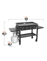 Asador de gas Blackstone de acero inoxidable