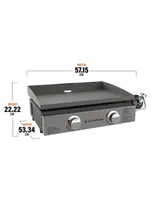 Asador de gas Blackstone de acero inoxidable