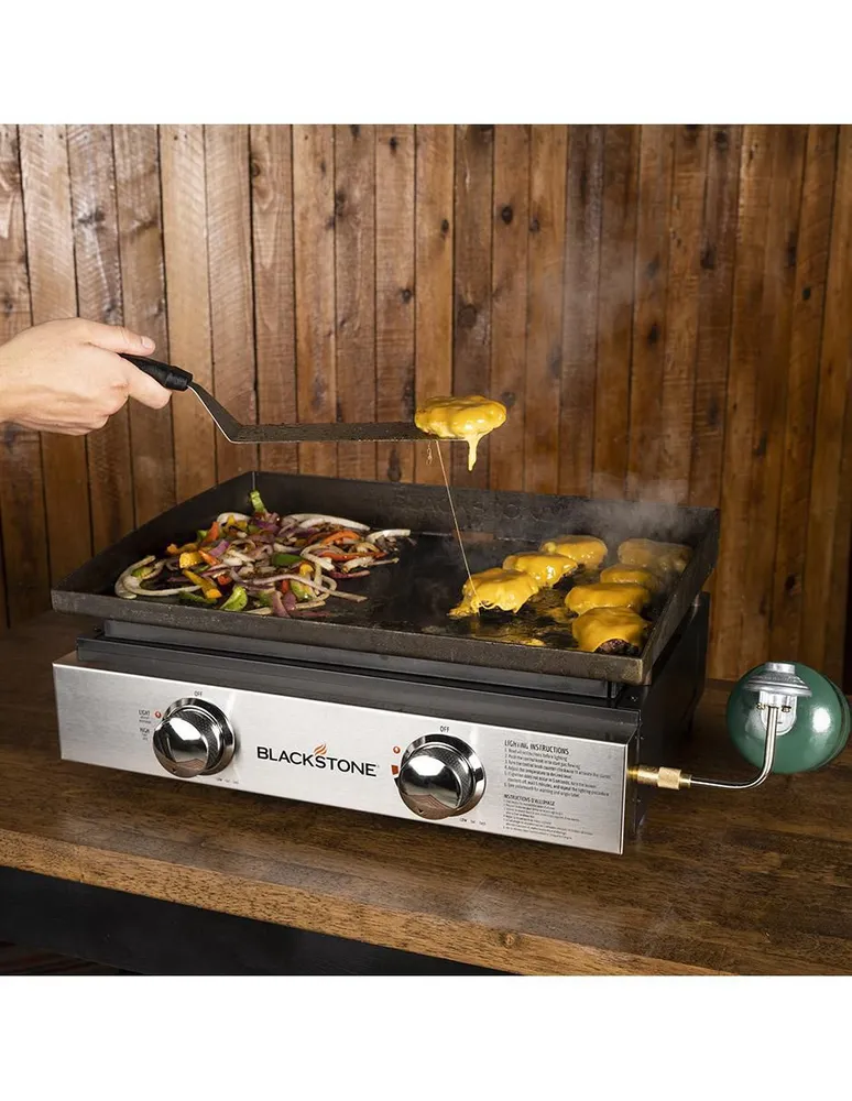 Asador de gas Blackstone de acero inoxidable