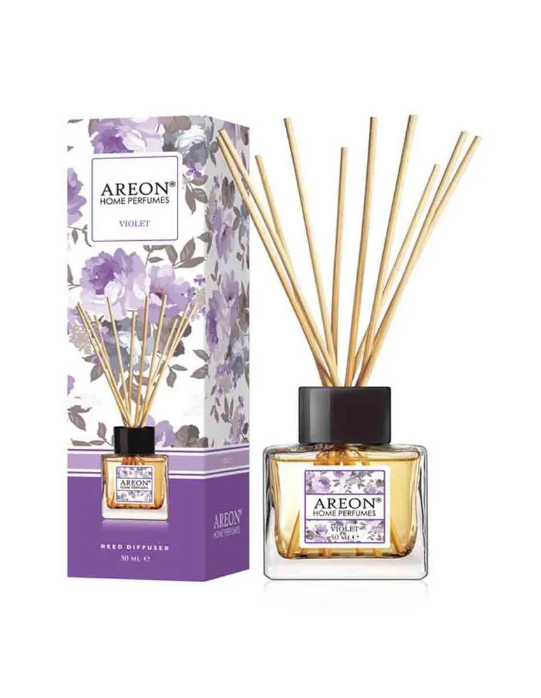 Difusor ambientador de varillas Areon 50 ml Aroma Violet pack3