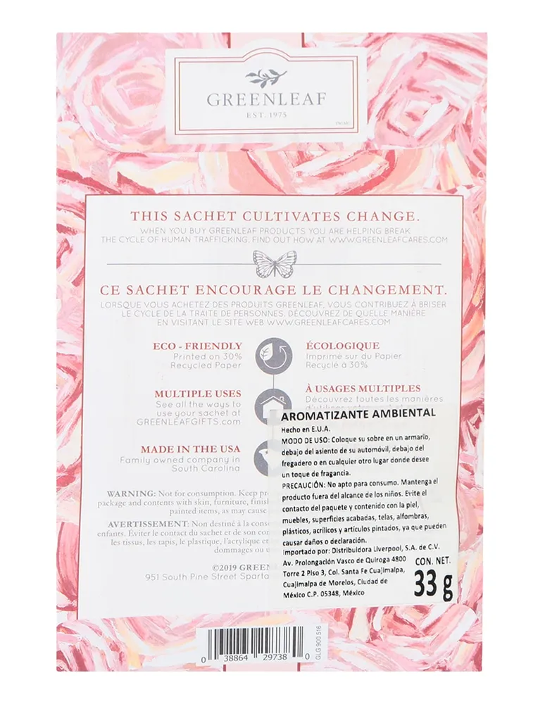 Aromatizante Greenleaf aroma de rosas