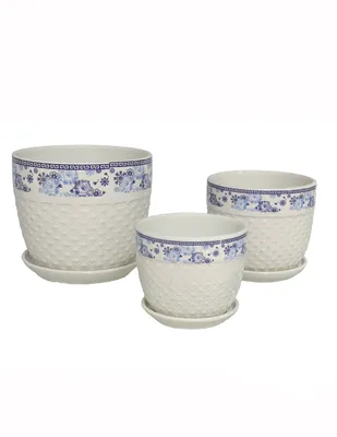 Set de macetas Gerimport Lix de cerámica