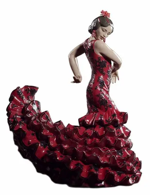 Escultura Lladró Arte Flamenco roja