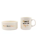 Set de bowl y taza Haus