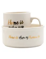 Set de bowl y taza Haus