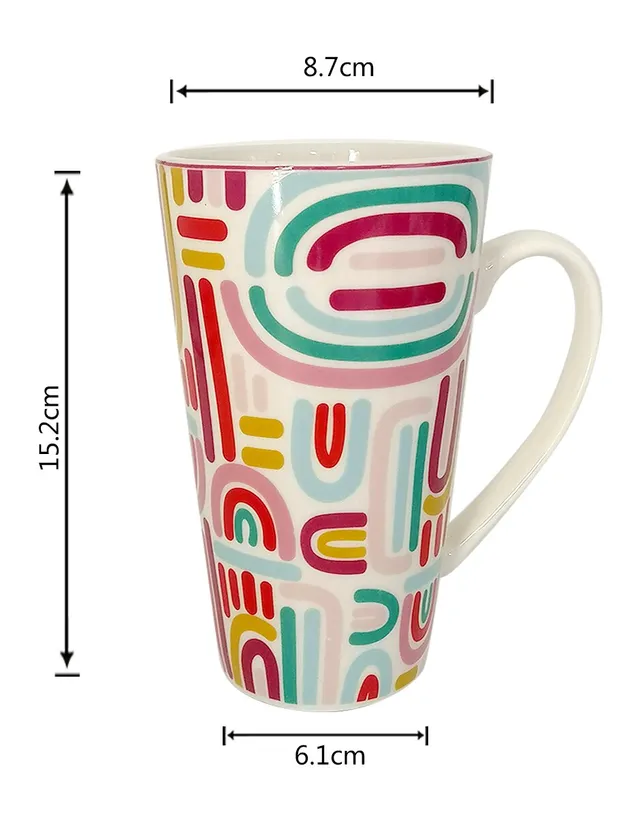  MINISO Taza de café de cerámica arcoíris con posavasos y asa,  tazas de café de porcelana de 3.8 onzas, taza de té de cerámica, tazas de  regalo novedosas para café, té