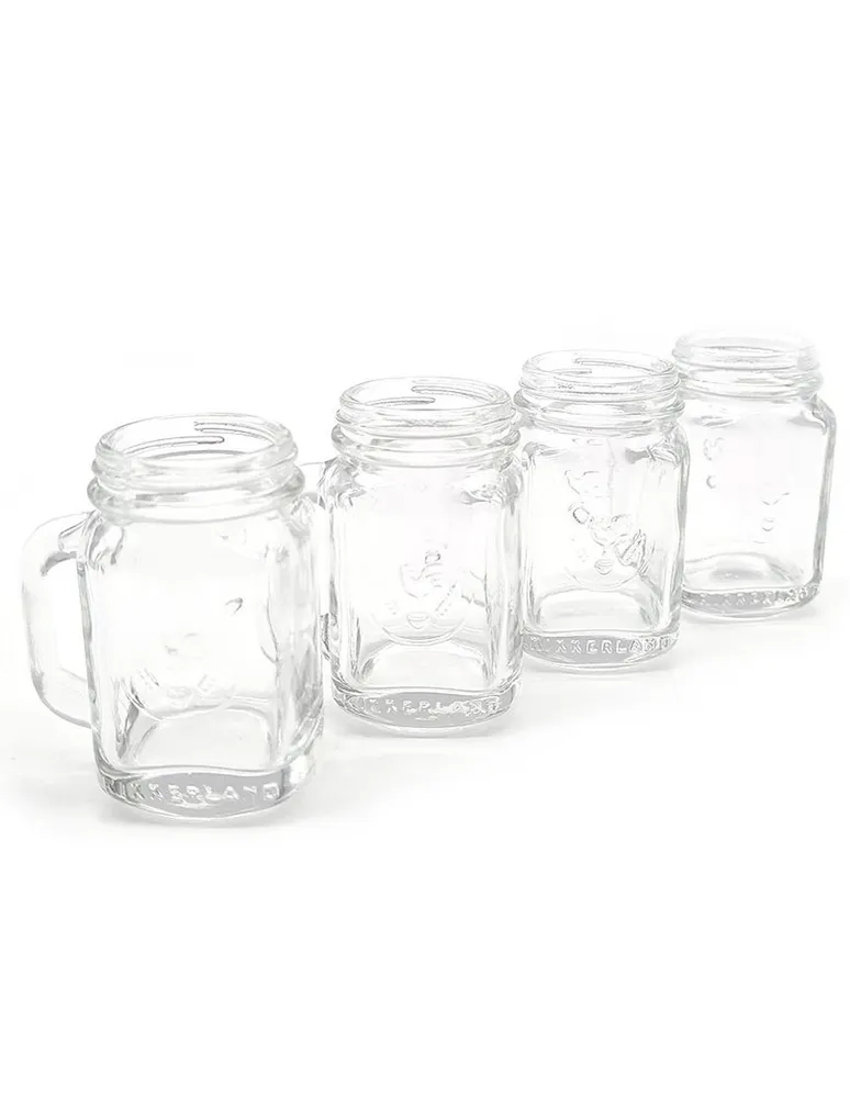 Set de 4 Vasos tequileros Kikkerland de cristal