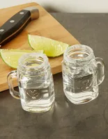 Set de 4 Vasos tequileros Kikkerland de cristal