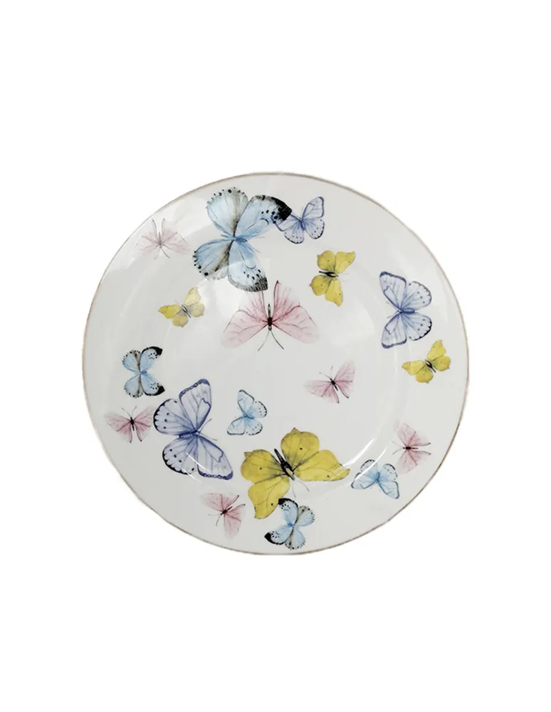 Plato trinche Haus Butterfly de porcelana