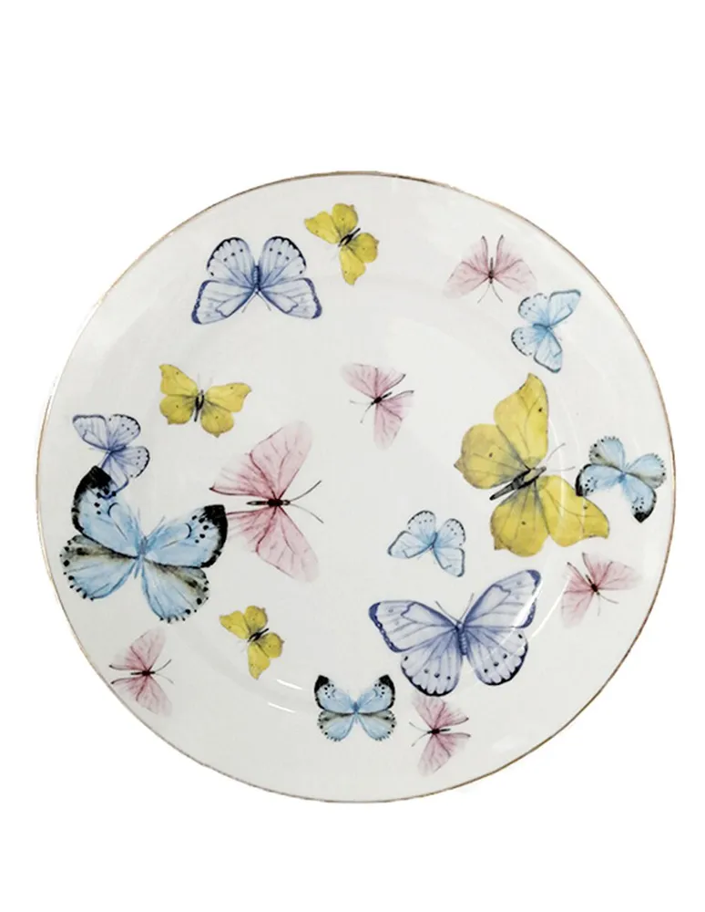 Plato trinche Haus Butterfly de porcelana