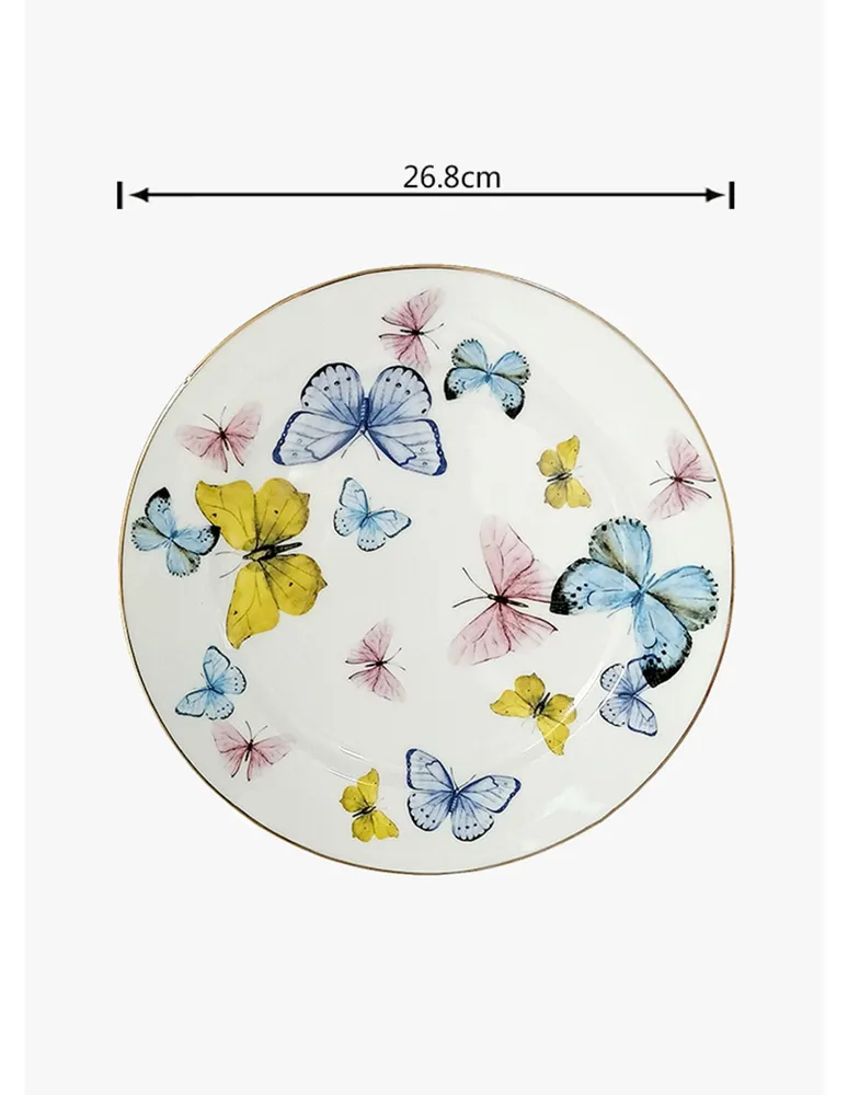 Plato trinche Haus Butterfly de porcelana