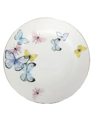 Plato para ensalada Haus Butterfly de porcelana