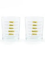 Juego de vasos old fashion Kikkerland de cristal