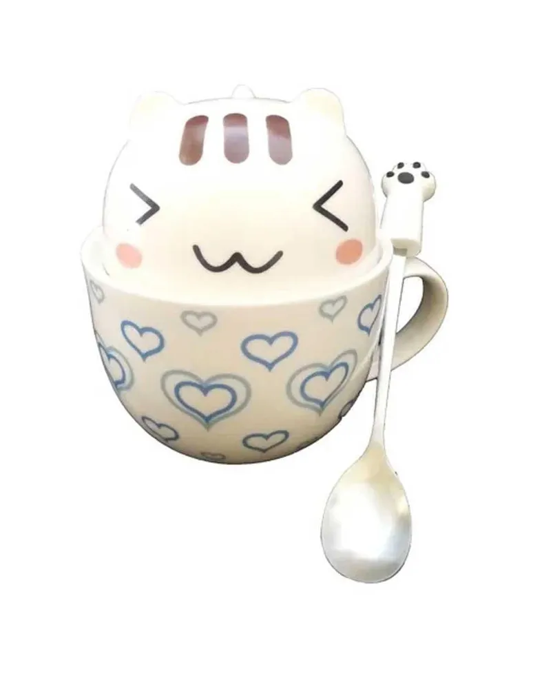 Taza clásica Happy Ware Gato Kawaii