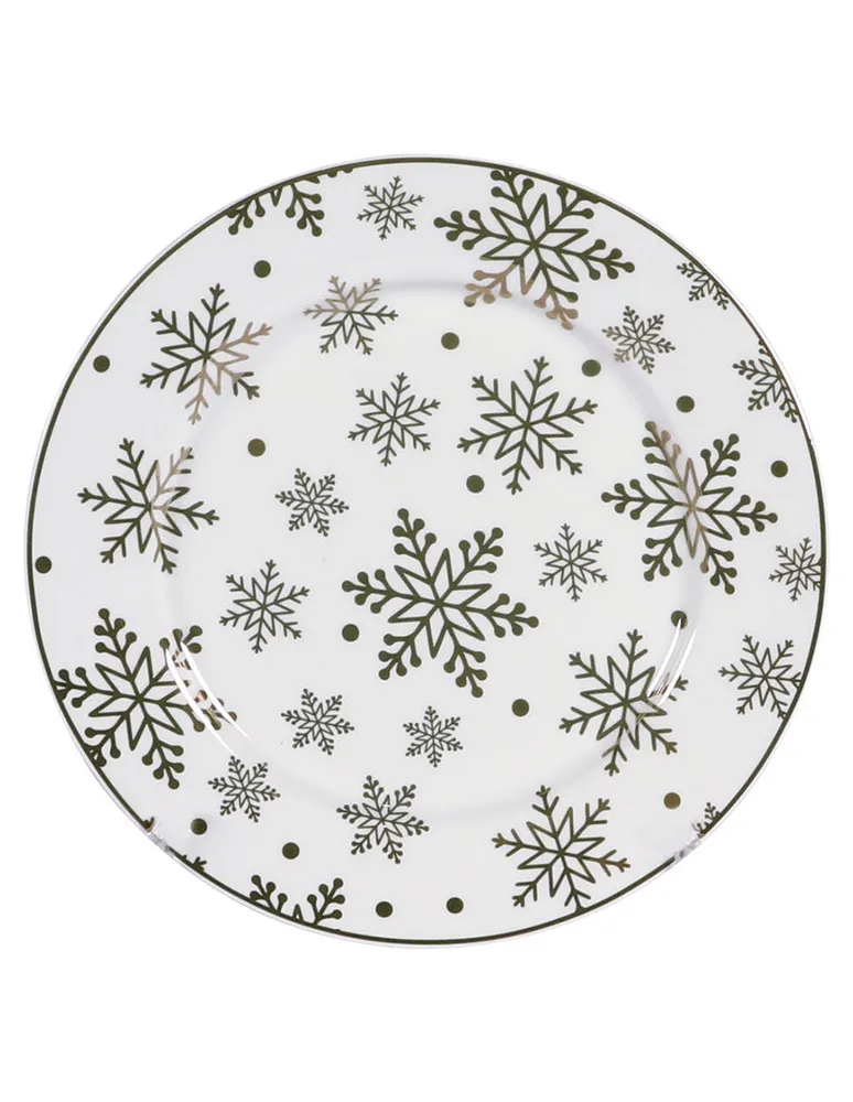 Plato para ensalada Haus Holidays Navidad de porcelana