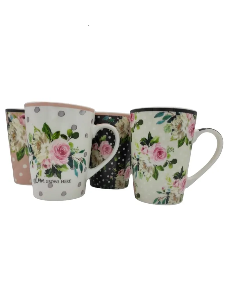 Set de tazas clásica Haus Roses 4 piezas