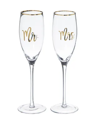 Set de copas para vino Haus Newlyweds de borosilicato 2 piezas