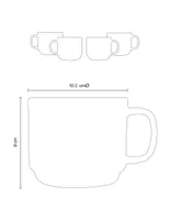 Set de tazas clásicas Haus Lisandra 4 piezas