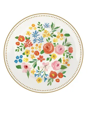 Plato para ensalada Haus Pascua Colorida de porcelana