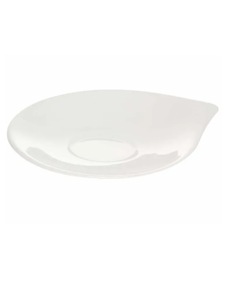 Plato para taza de café Villeroy & Boch Flow blanco