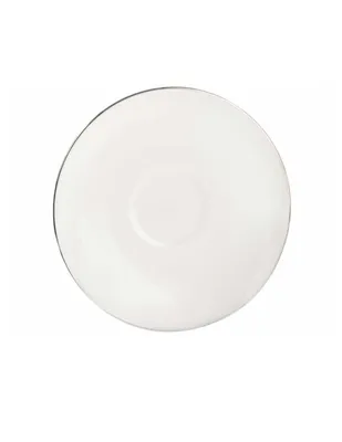 Plato para taza moka Villeroy & Boch Anmut Platinum blanco