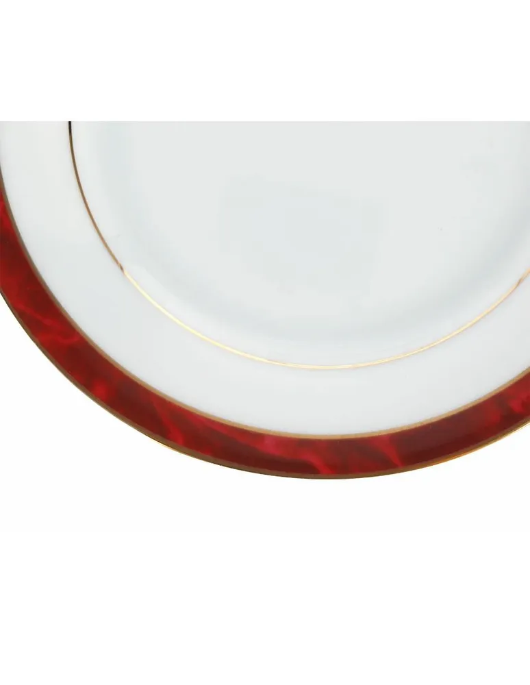 Plato para pan Noritake Marble rojo