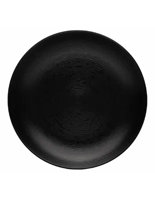 Noritake Plato Base Porcelana Swirl Negro