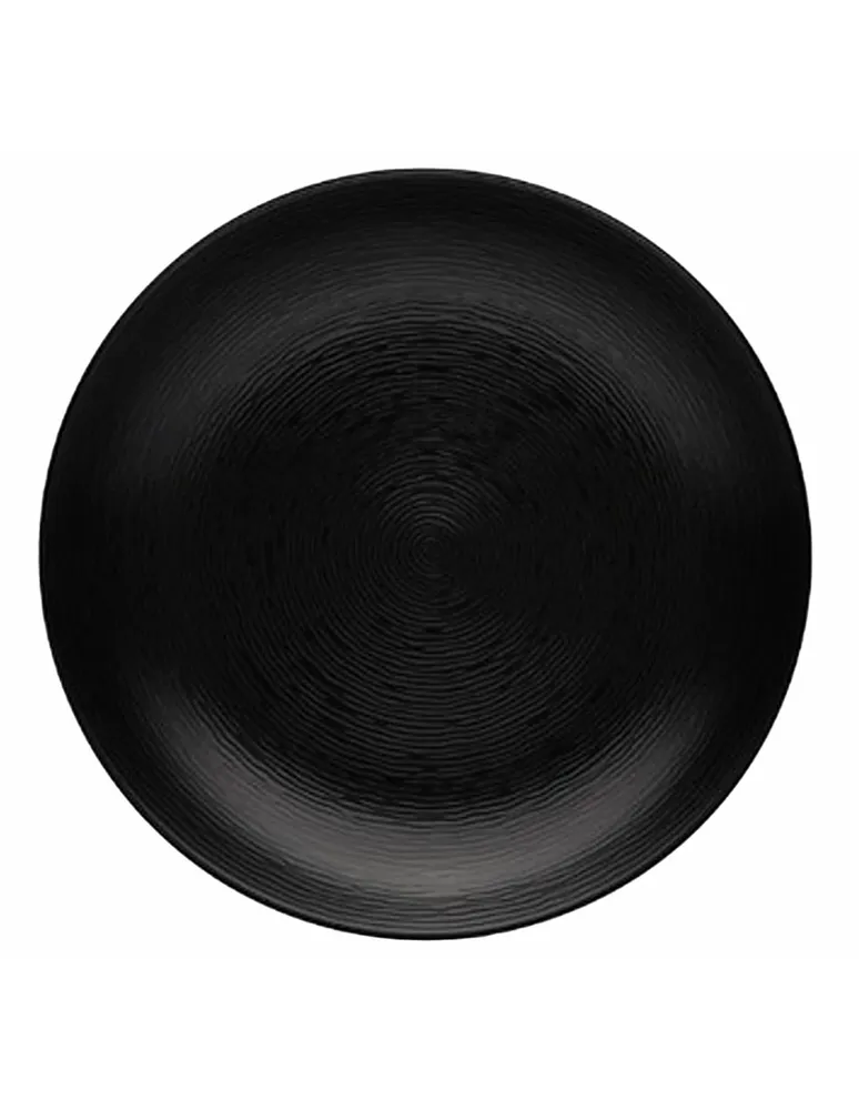 Noritake Plato Ensalada Porcelana Swilr Negro