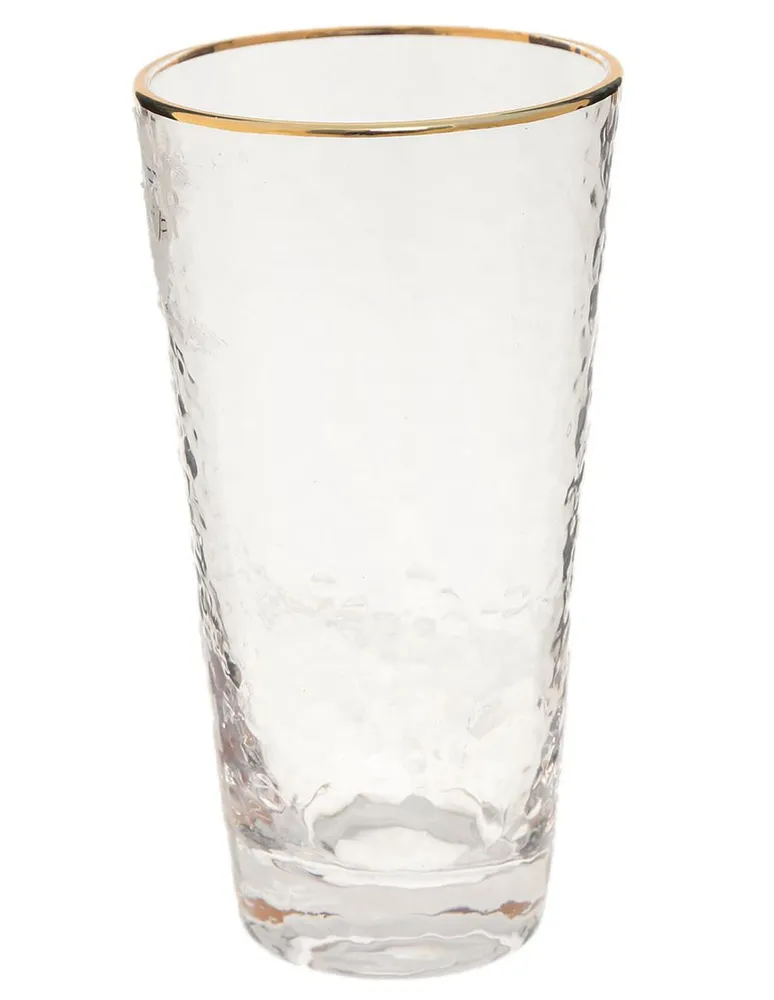 Vaso high ball N Narrative Anthon Rim Dorado de vidrio