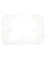 Mantel individual rectangular de poliéster Home Elegance Rosas