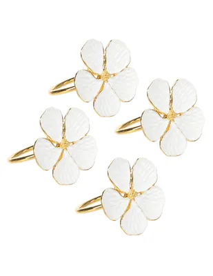 Set de 4 anillos para servilleta N Narrative Flor Blanca