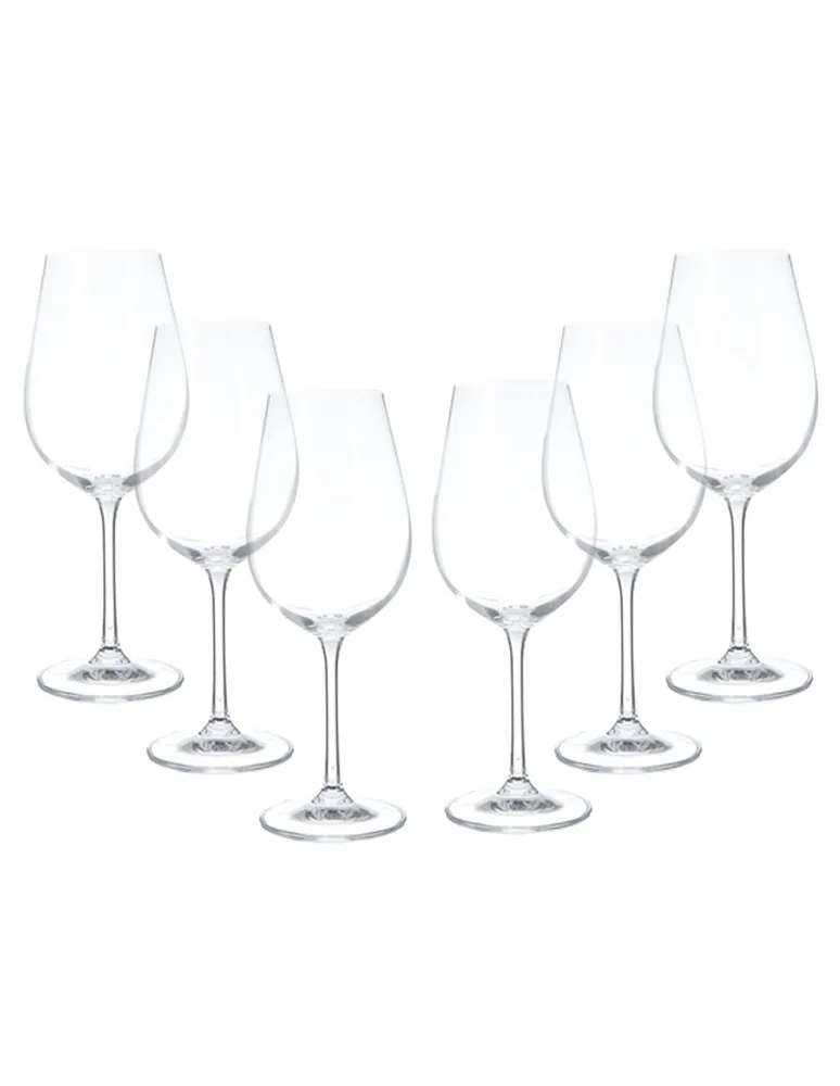 Set de copas para vino blanco Bohemia Sarah de cristal 6 piezas