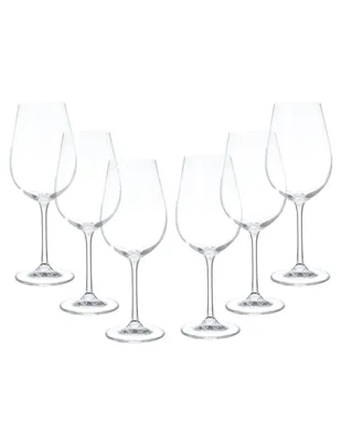 Set de copas para vino blanco Bohemia Sarah de cristal 6 piezas