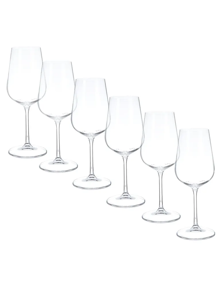 Set de copas para vino blanco Bohemia Tori de cristal 6 piezas