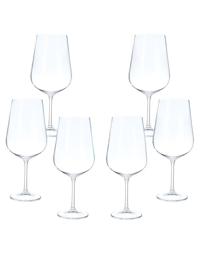Vienna - Set 6 copas de vino tinto de vidrio - 365 ml – Transparente -  Habitat