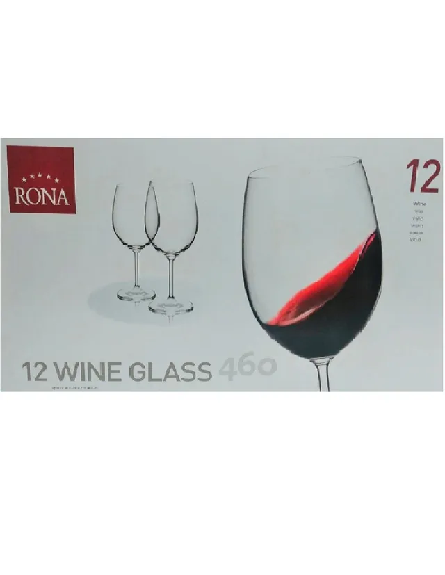 CR211 - Caja con 6 copas para vino, C. Rona 460 ml - ABC DISTRIBUCIONES SC