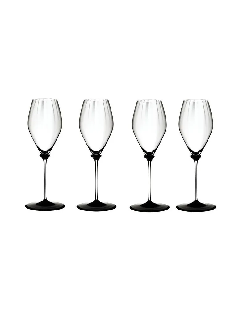 Set de 4 copas Riedel Fatto A Mano Performance Champagne Black Base